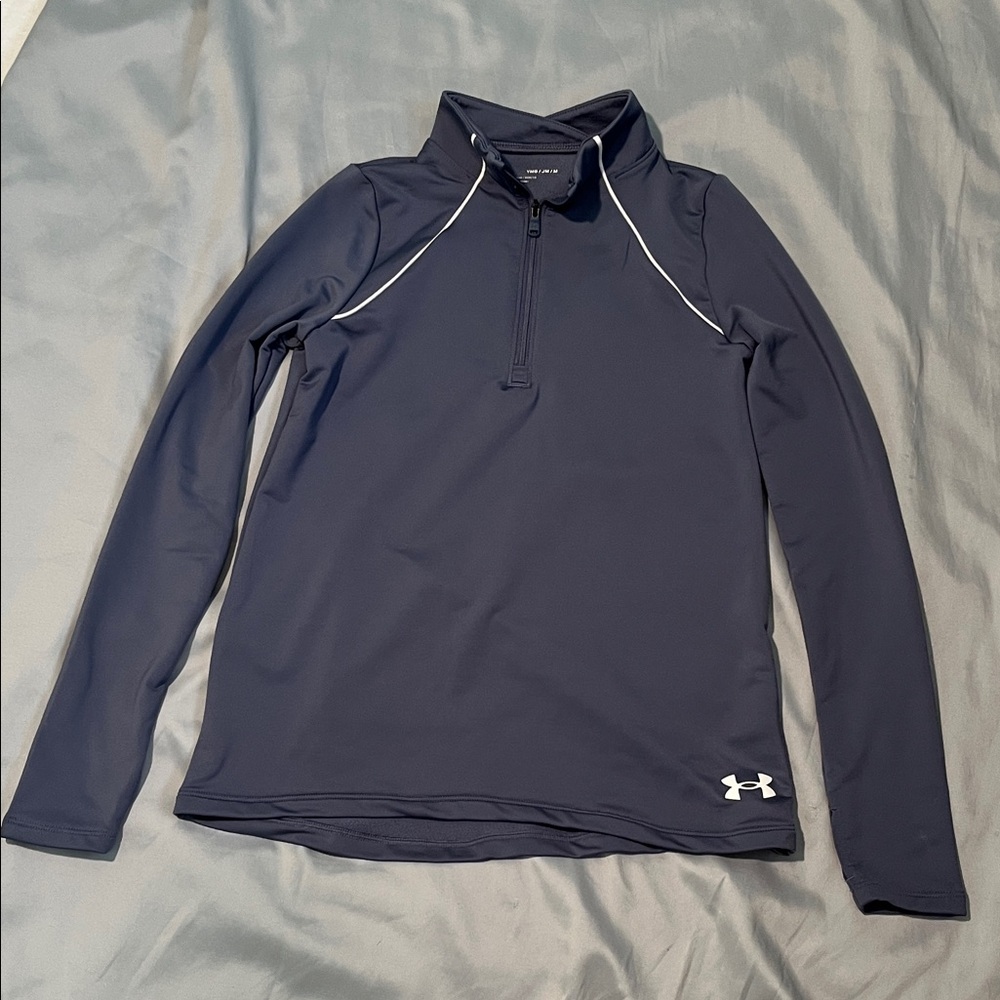 Under Armour light purplish gray Quarter-Zip Pullover Youth Medium